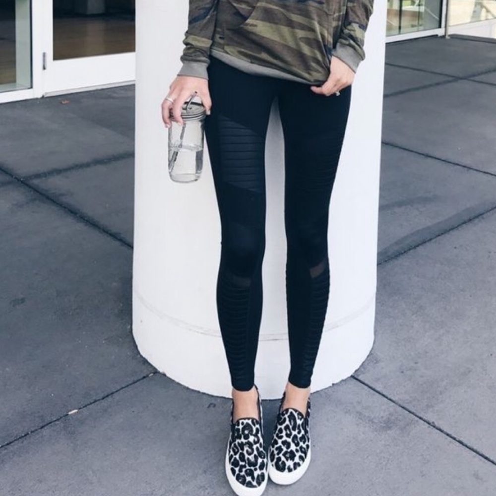 Moto stretchy leggings
